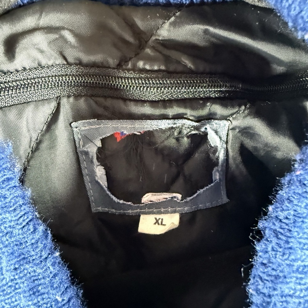 Neff letterman Varsity Jacket XL Wool Blend Blue Snap Button Vintage Sample - Picture 6 of 15
